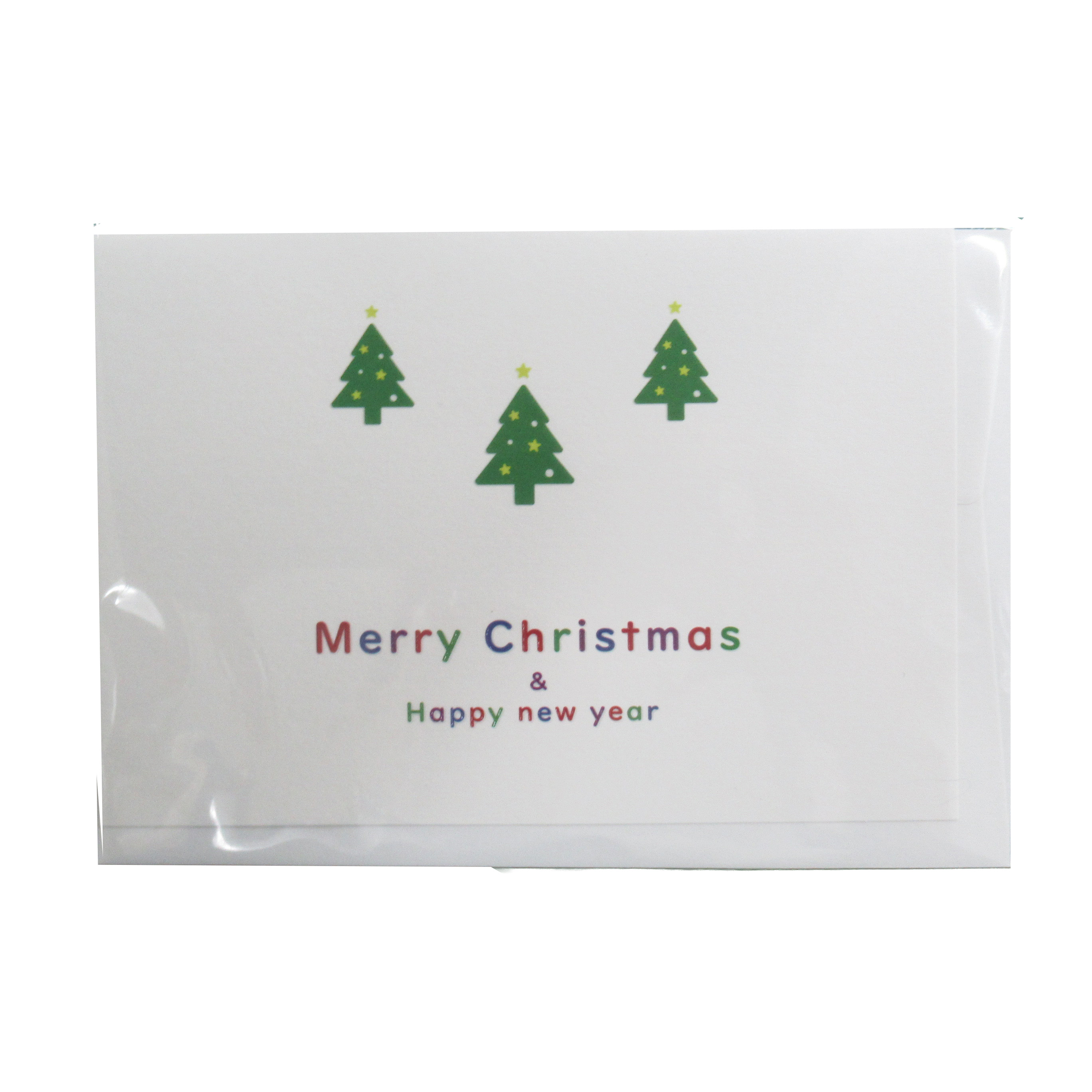 フロンティア クリスマスカード 星のツリー　ぷっくりクリスマスカード